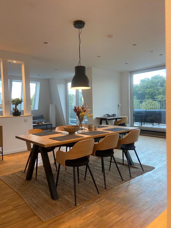 Zentrales Penthouse Mit Blick Auf Schwanenteich Lägenhet Minden  Exteriör bild